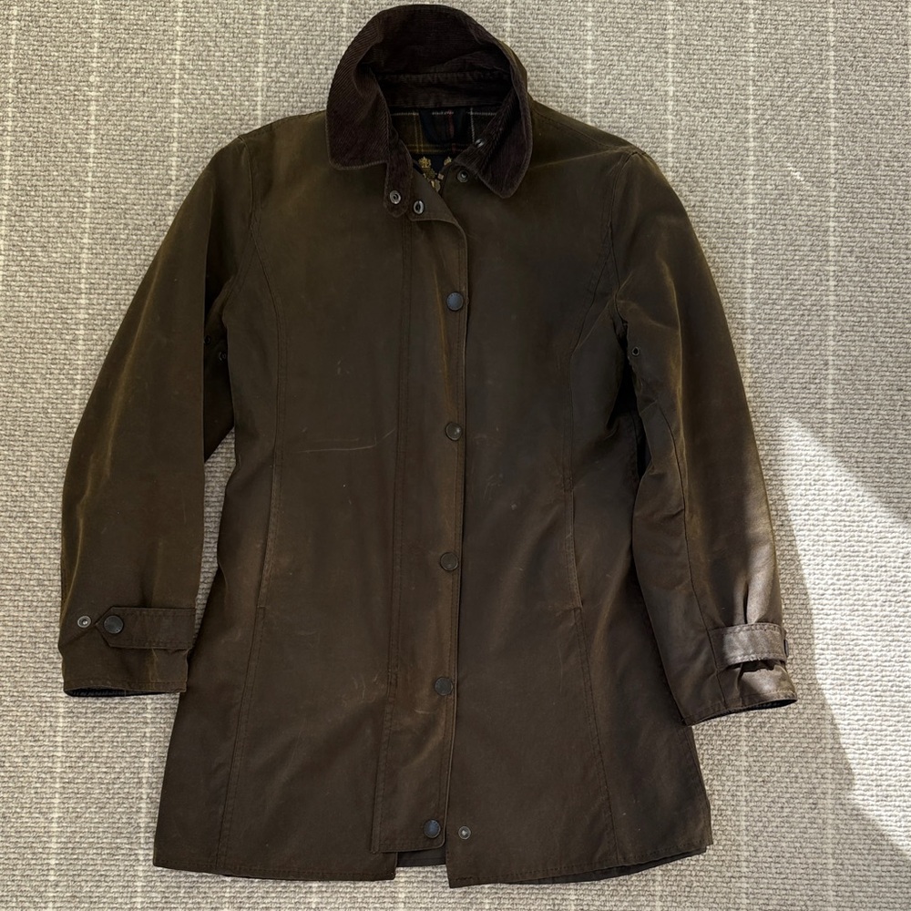 Women's Barbour Newmarket Jacket Waxed Size US 4 UK 8